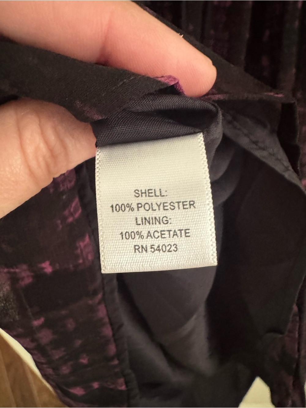 Banana Republic Black and Purple Pleated Midi Dress - Size 4 - Picture 6 of 6
